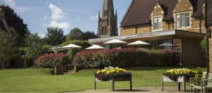 Th rear lawn at Godswell Park Luxury Care Home in Bloxham, Banbury, Oxfordshire