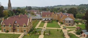 An aerial view of Godswell Park Care Home in Bloxham, Oxfordshire
