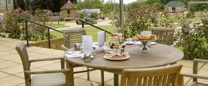 Cream Tea on teh terrace at Godswell Park Care Home, Bloxham
